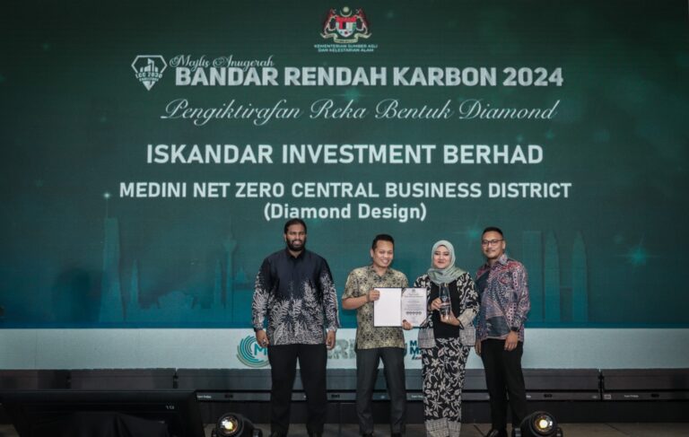 Medini Net Zero Carbon CBD (NZCC) receives 5 Diamonds recognition
