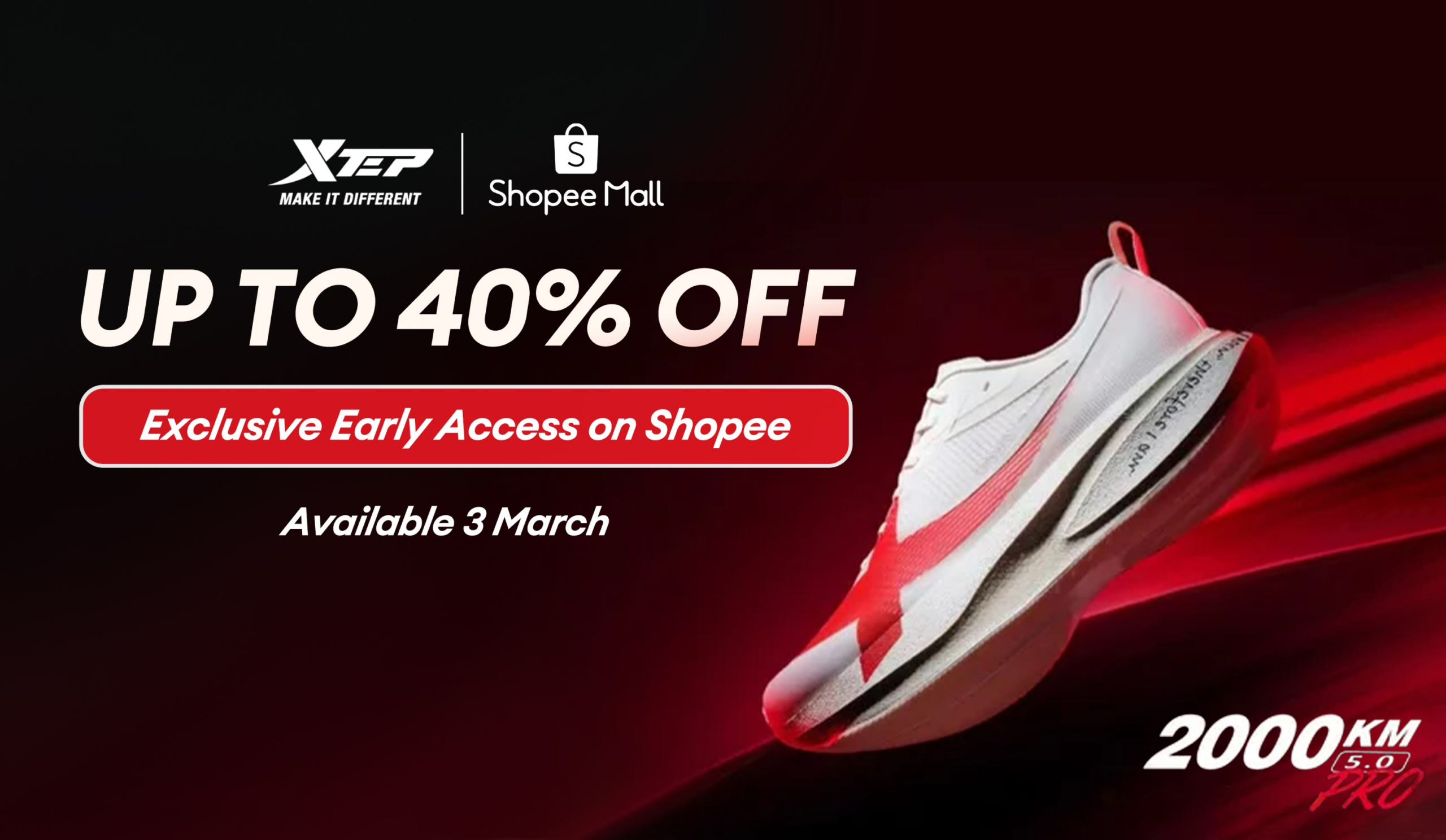 Malaysians Get Exclusive First Access to XTEP’s 2000KM 5.0 Pro on Shopee