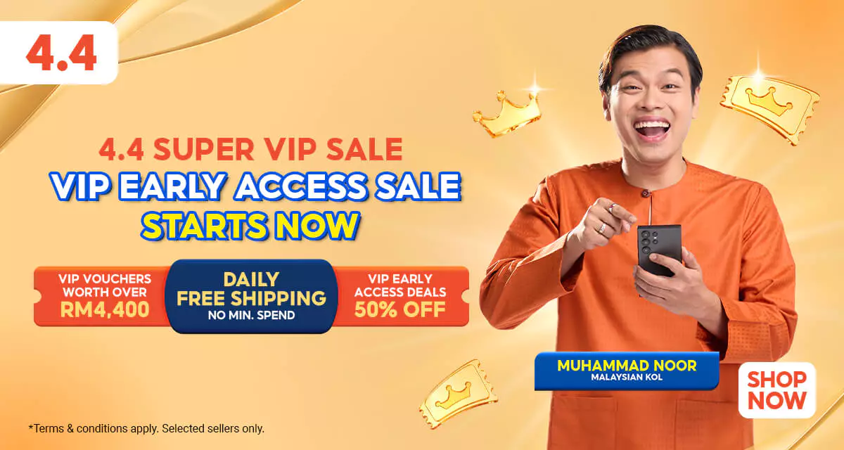 Nikmati Diskaun Sehingga 99% Menerusi Knockout Deals dan Ganjaran Rakan Kerjasama di Shopee 4.4 Jualan Hebat VIP untuk Penjimatan Maksimum dan Ganjaran Gaya Hidup