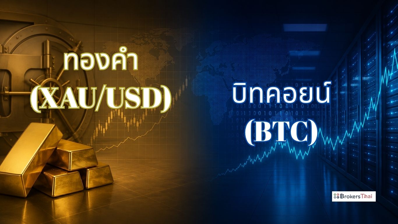 ข้อมูล BrokersThai ชี้ คนไทยหันมาให้ความสำคัญกับเปรียบเทียบทองคำและคริปโตเคอร์เรนซีควบคู่กันมากขึ้น ท่ามกลางตลาดผันผวนอย่างต่อเนื่อง